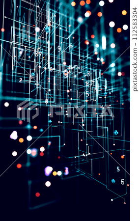 Binary code concept pattern and big data structure. 112583304