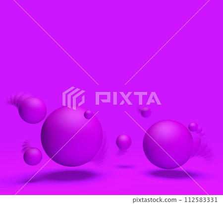 Abstract minimal background with balls and copy space.3d illustration Abstract minimal background with balls and copy space.3d illustration 112583331