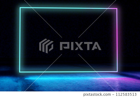 Vibrant colorful glowing lights background.3d illustration. 112583513