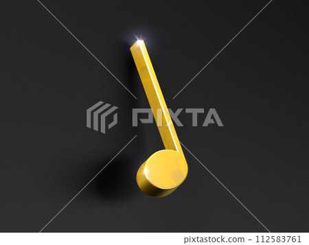 Music background. Golden musical notes on black background.3d illustration. Music background. Golden musical notes on black background.3d illustration. 112583761