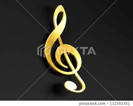 Music background. Golden musical notes on black background.3d illustration. Music background. Golden musical notes on black background.3d illustration. 112583781