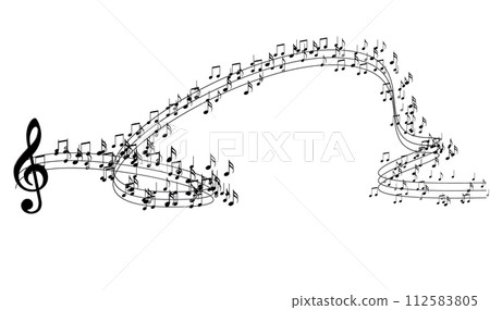 Music background design.Musical writing. Music background design.Musical writing. 112583805