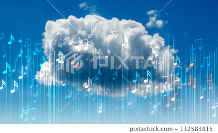 Music background design.Musical writing. 112583815