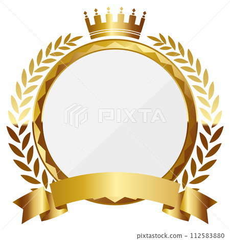 Luxury emblem white and gold Luxury emblem white and gold 112583880