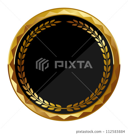 Luxurious emblem black and gold Luxurious emblem black and gold 112583884