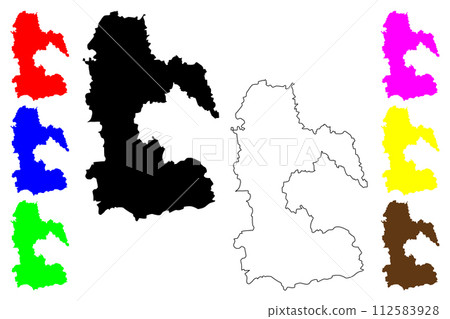 Luzhou city (People's Republic of China, PRC) map vector illustration, scribble sketch Jiangyang, Lu-chou or Luchow Prefecture-level city map Luzhou city (People's Republic of China, PRC) map vector illustration, scribble sketch Jiangyang, Lu-chou or Luchow Prefecture-level city map 112583928