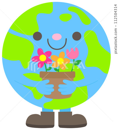 world earth day keep planting flower vector illustration world earth day keep planting flower vector illustration 112584314