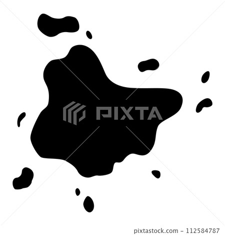 Paint blot icon. Splash for design use. Colorful grunge shape. Dirty stain or silhouette. Black ink splash Paint blot icon. Splash for design use. Colorful grunge shape. Dirty stain or silhouette. Black ink splash 112584787