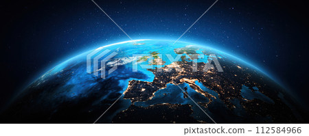 Atlantic West Europe at night Atlantic West Europe at night 112584966