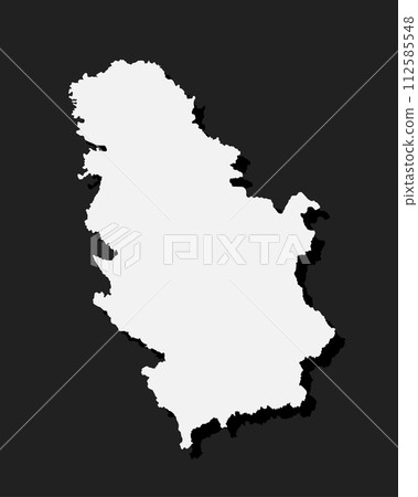 Vector map Serbia, template Europe outline country 112585548