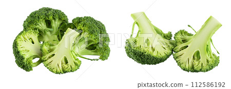 fresh broccoli isolated on white background close-up with full depth of field. fresh broccoli isolated on white background close-up with full depth of field. 112586192