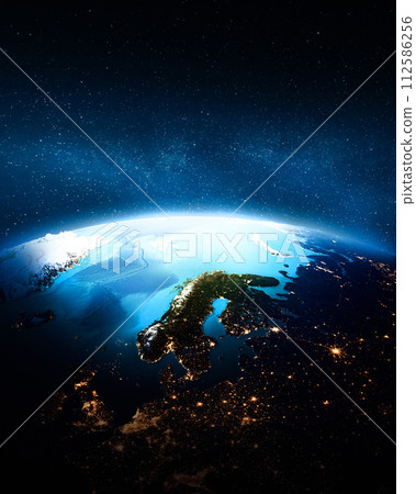 North Europe city lights North Europe city lights 112586256