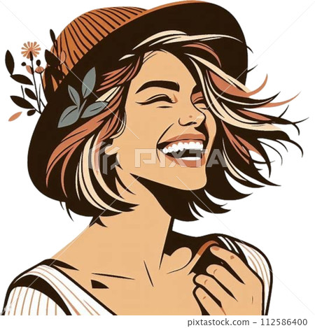 Laughing woman 112586400