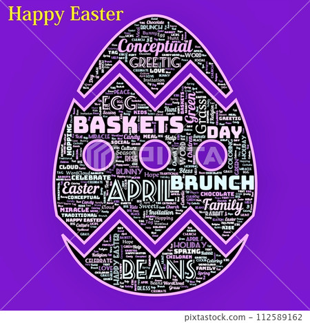 Word cloud of the Happy Easter as background Word cloud of the Happy Easter as background 112589162