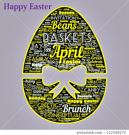 Word cloud of the Happy Easter as background Word cloud of the Happy Easter as background 112589172