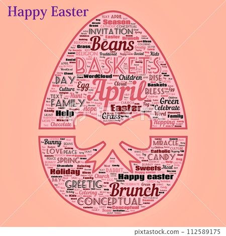 Word cloud of the Happy Easter as background Word cloud of the Happy Easter as background 112589175