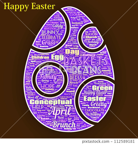Word cloud of the Happy Easter as background Word cloud of the Happy Easter as background 112589181