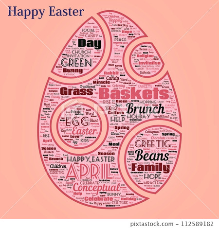 Word cloud of the Happy Easter as background Word cloud of the Happy Easter as background 112589182