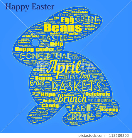 Word cloud of the Happy Easter as background Word cloud of the Happy Easter as background 112589203