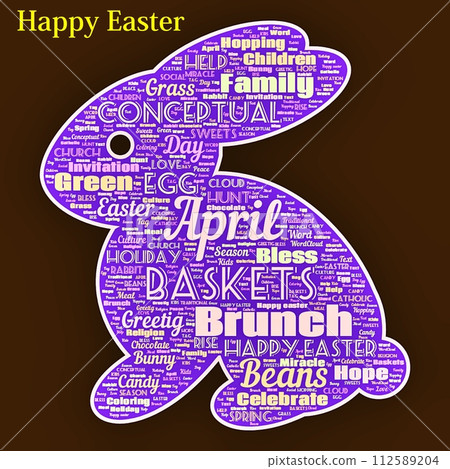 Word cloud of the Happy Easter as background Word cloud of the Happy Easter as background 112589204
