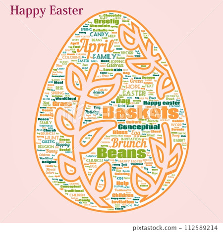 Word cloud of the Happy Easter as background 112589214
