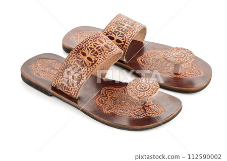 Leather women sandals 112590002