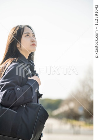 High school girl looking to the future High school girl looking to the future 112591042