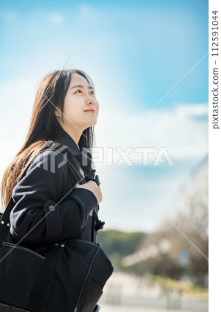 High school girl looking to the future High school girl looking to the future 112591044