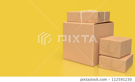 The Paper box for Delivery concept 3d rendering. 112591230