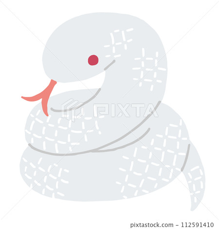 Illustration of white snake 112591410