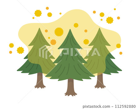 花粉散射影像_向量圖解 花粉散射影像_向量圖解 112592880