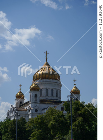 Russia. Moscow. Cathedral of Christ the Savior. Guide in Moscow. Prechistenskaya embankment. High quality photo 112593040