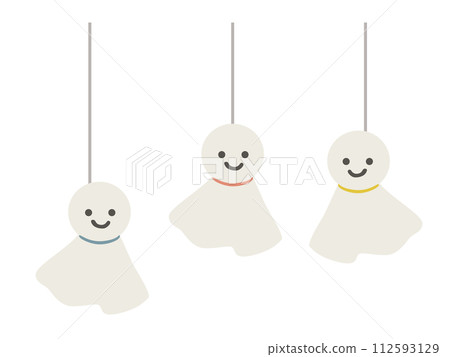Vector illustration of cute teru teru bozu 112593129