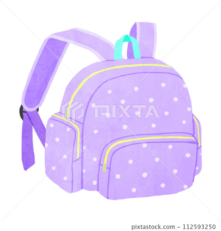 紫色背包插畫 紫色背包插畫 112593250