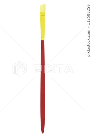 Illustration of a flat brush of a paintbrush Illustration of a flat brush of a paintbrush 112593259