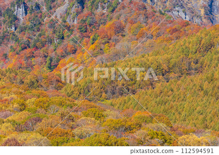 秋天的長野,秋葉巔峰的戶隱,戶隱山脈 秋天的長野,秋葉巔峰的戶隱,戶隱山脈 112594591