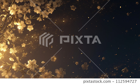 Golden cherry background 112594727