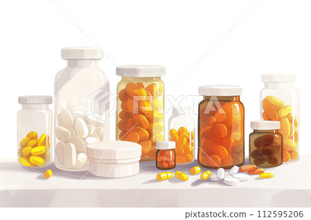various supplements and medicines 112595206
