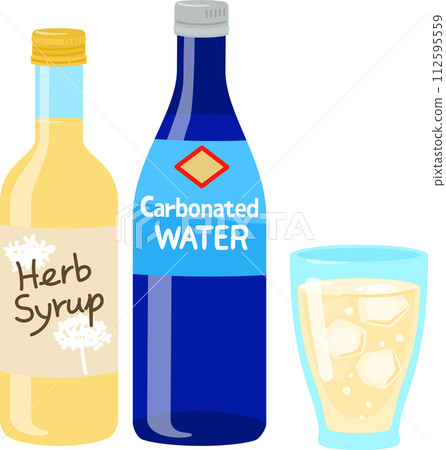 syrup with soda syrup with soda 112595559