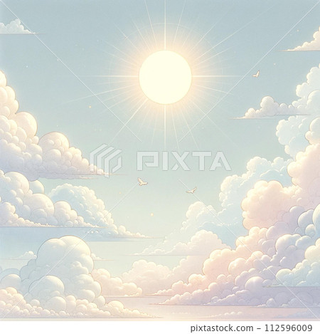 有太陽和雲的風景 112596009