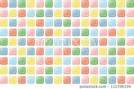 Colorful and pop tile background with glossy rounded corners 112596199