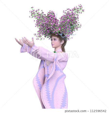 帶花環的仙女 112596542