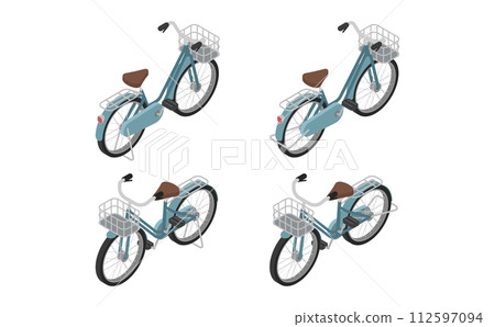 等距插圖：自行車（向前/向後） 112597094