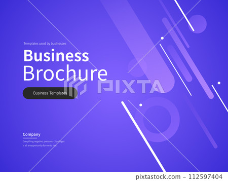 Business brochure cover template  112597404