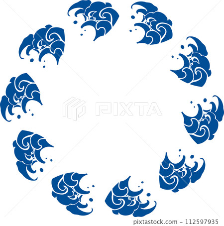 波框插畫剪影素材 波框插畫剪影素材 112597935