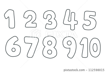 一組線條圖編號,手寫風格 一組線條圖編號,手寫風格 112598015