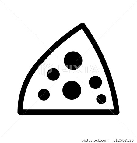 black vector cheese icon on white background 112598156