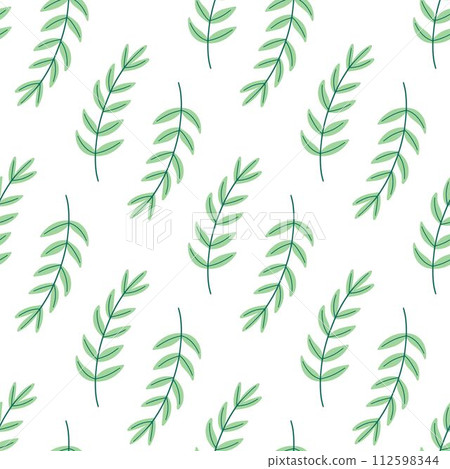 Natural rustic foliage seamless pattern 112598344