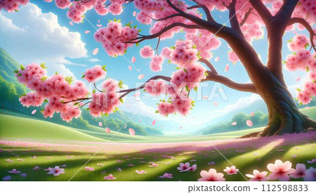 Under the cherry tree 112598833