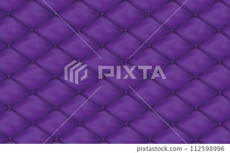 Purple quilted fabric background with rhombus stitch Purple quilted fabric background with rhombus stitch 112598996